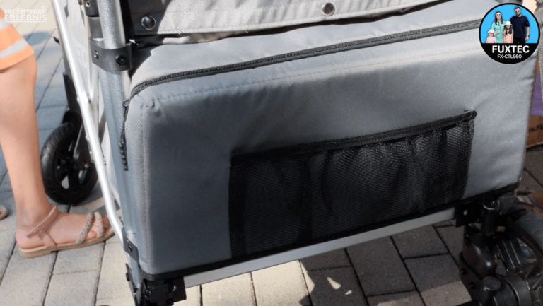 Freizeitpark-Erlebnis Bollerwagentest 2023 FUXTEC FX-CTL950 Reißverschlusstasche