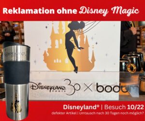 Disneyland Merchandising – was ist mit Umtausch bei Defekt?