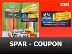 Movie Park Tickets 2 für 1 Rabatt Spar Coupon Wiesenhof Wiener 2017