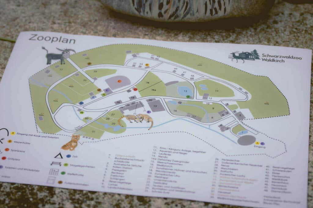 Schwarzwaldzoo Waldkirch Karte